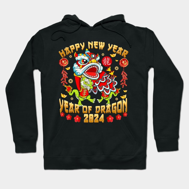 Year of the Dragon 2024 Chinese New Year Zodiac Hoodie by WestKnightTees
